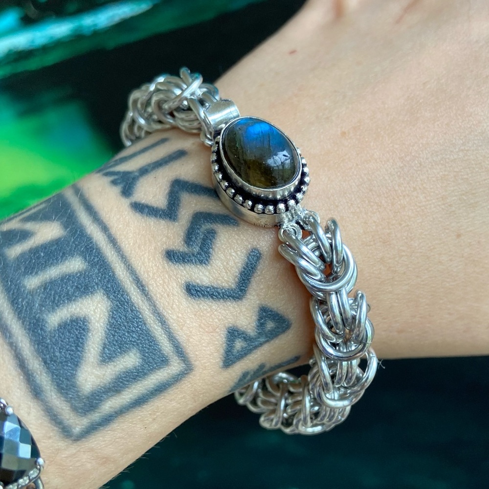 Labradorite maille bracelets 2 - Picture 12 of 16